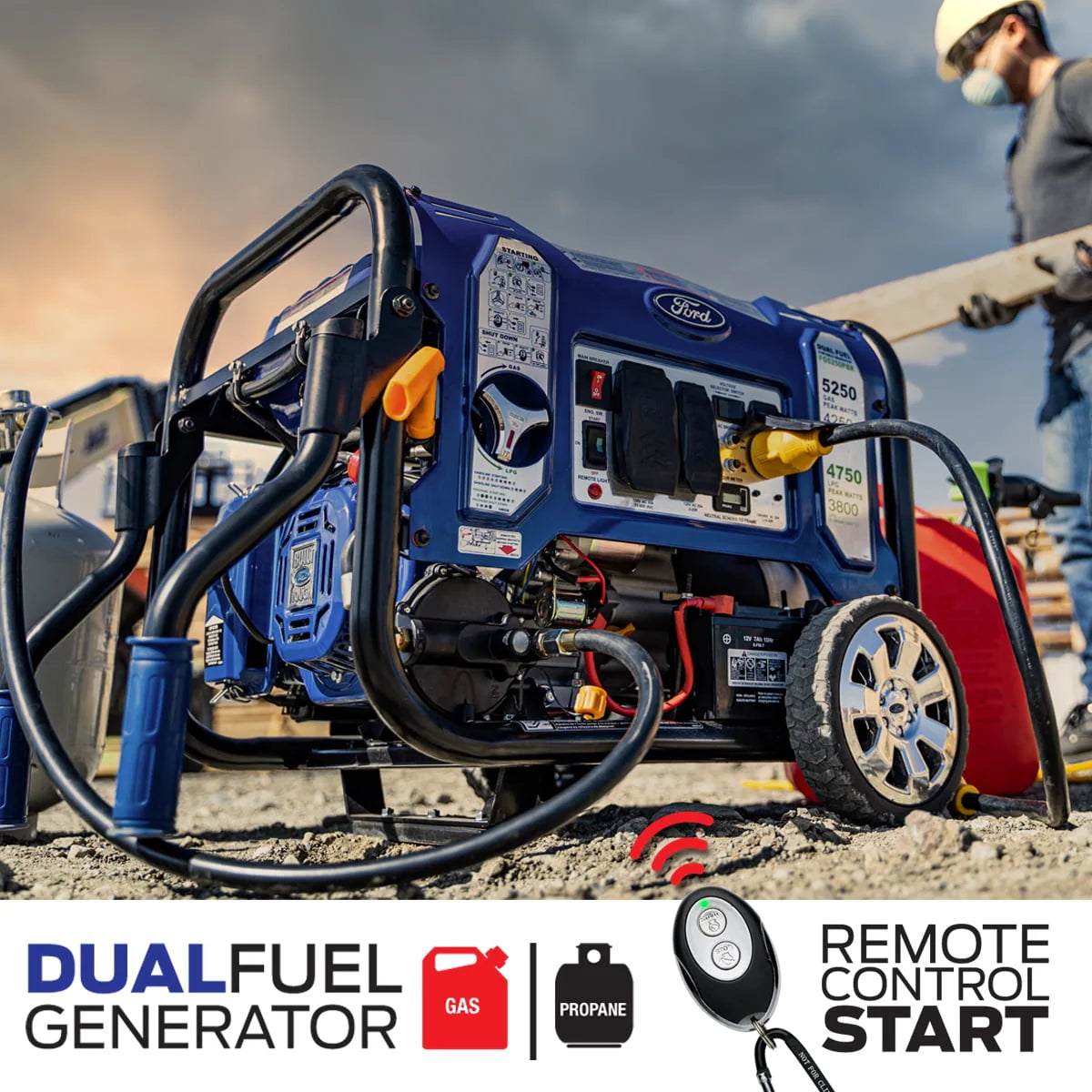 5,250-Watt Dual Fuel Portable Generator X1715