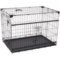 36 inch Sliding Double Door Wire Dog Crate Q344