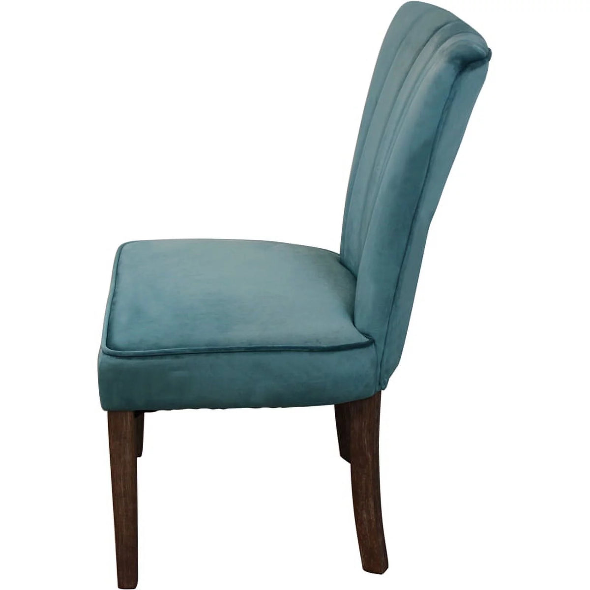 Dining Table Set with Solid Wood Round Table and 6 Chairs in Teal M24546