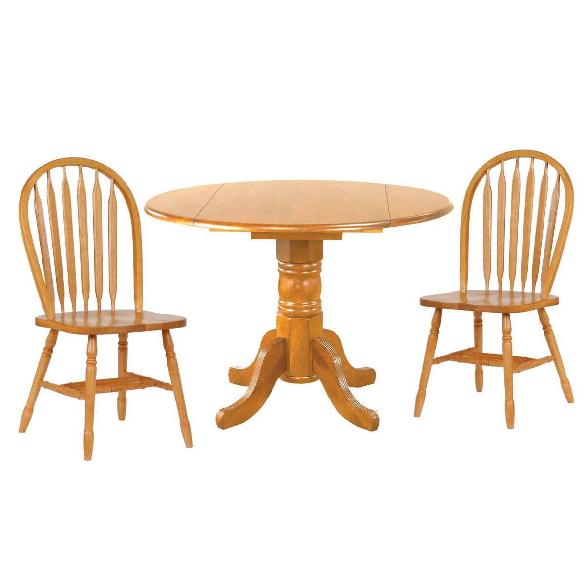 Oak 3PC Round Extendable Wood Dining Set G149346