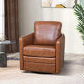 Faux Leather Swivel Accent Chair with Arms N1885