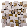 Tan & White Blend Mosaic Tile Y151