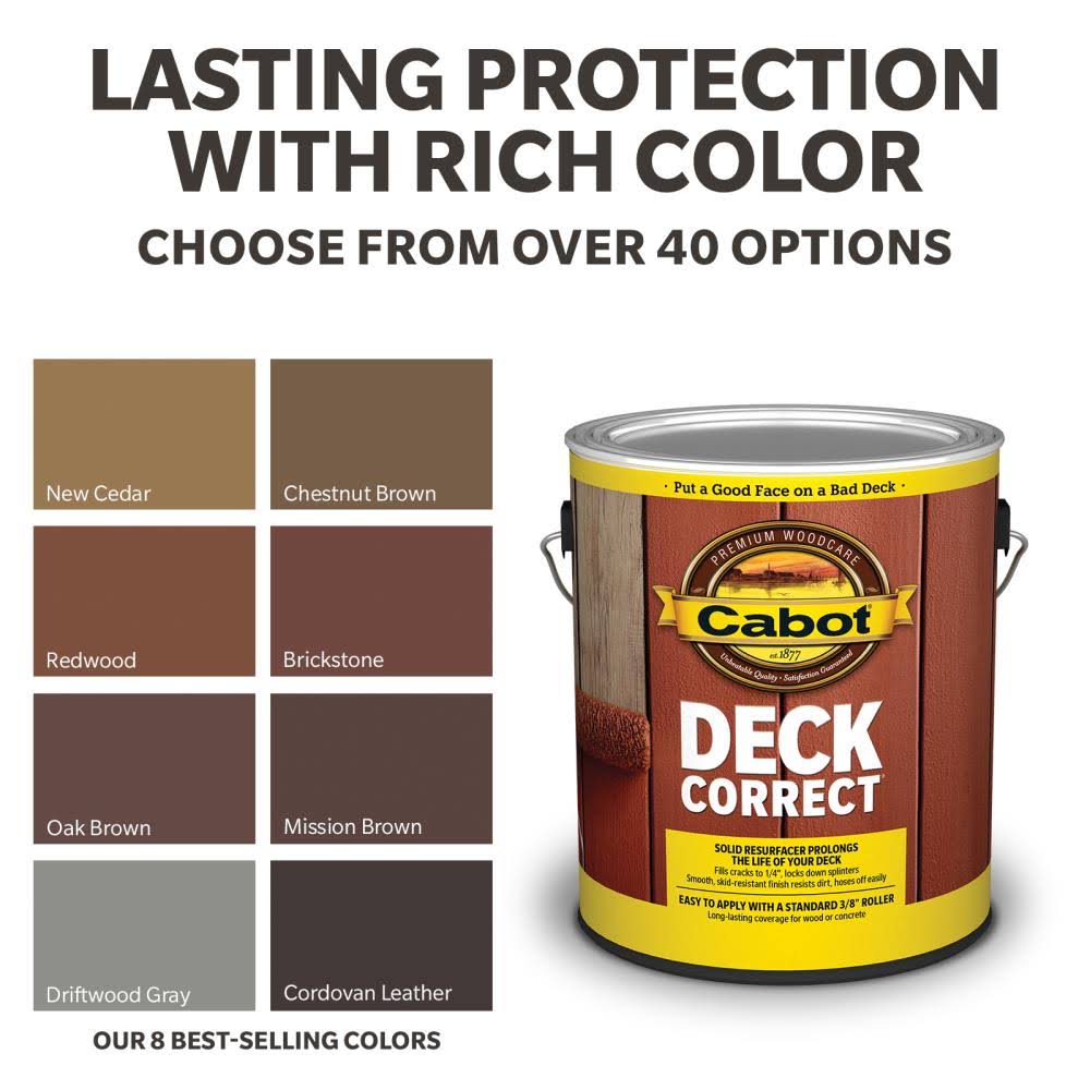 Red Cedar Brown Satin Mildew Resistant Resurfacer (5-Gallon) M815423