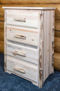 4 Drawer Clear Lacquer Finish Chest of Drawers H292