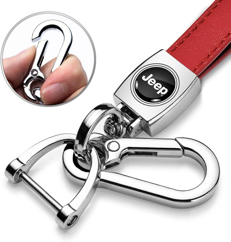 Genuine Red Leather Key Chain T538