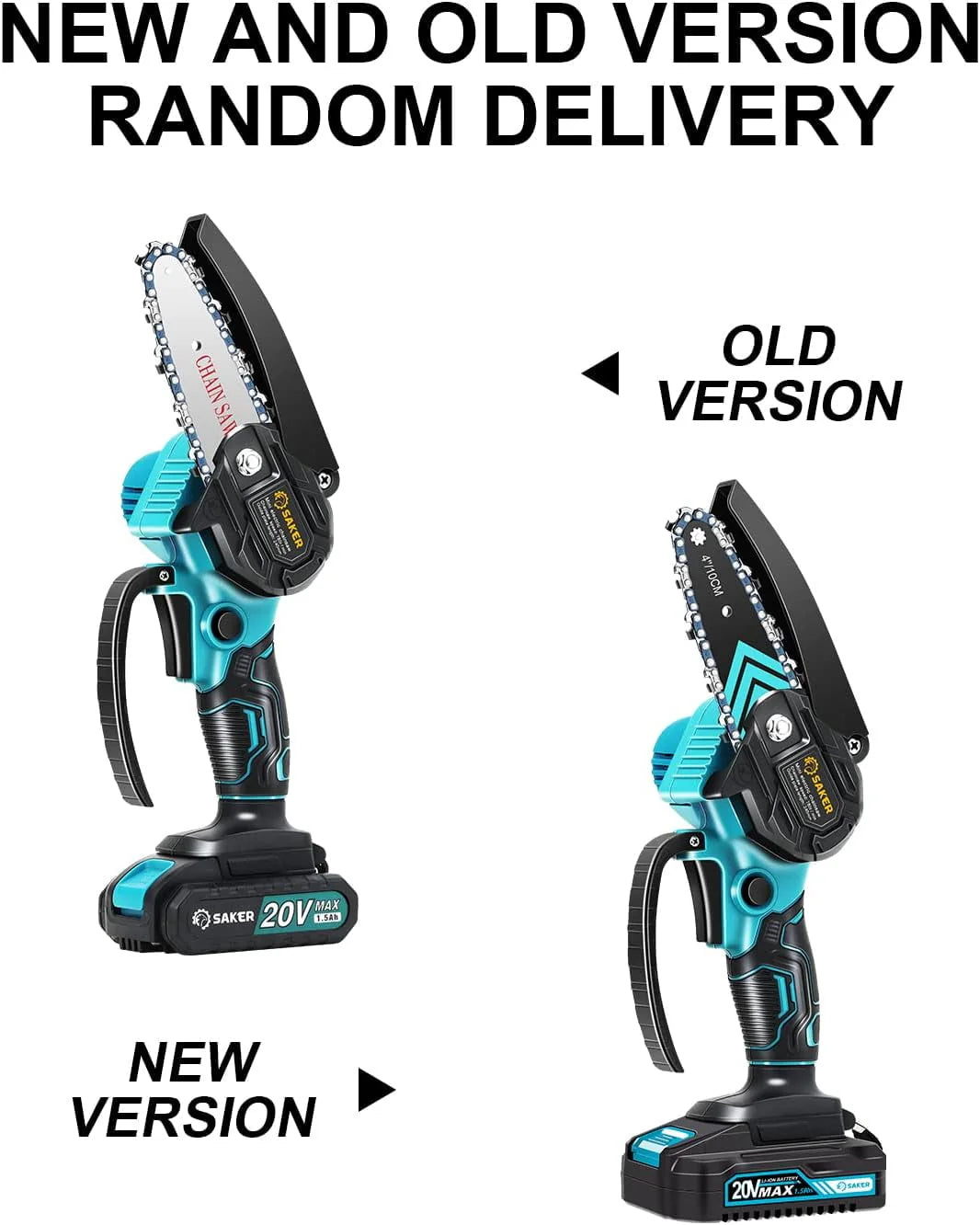 4 Inch Mini Cordless Electric Chainsaw with 2 Batteries R600552