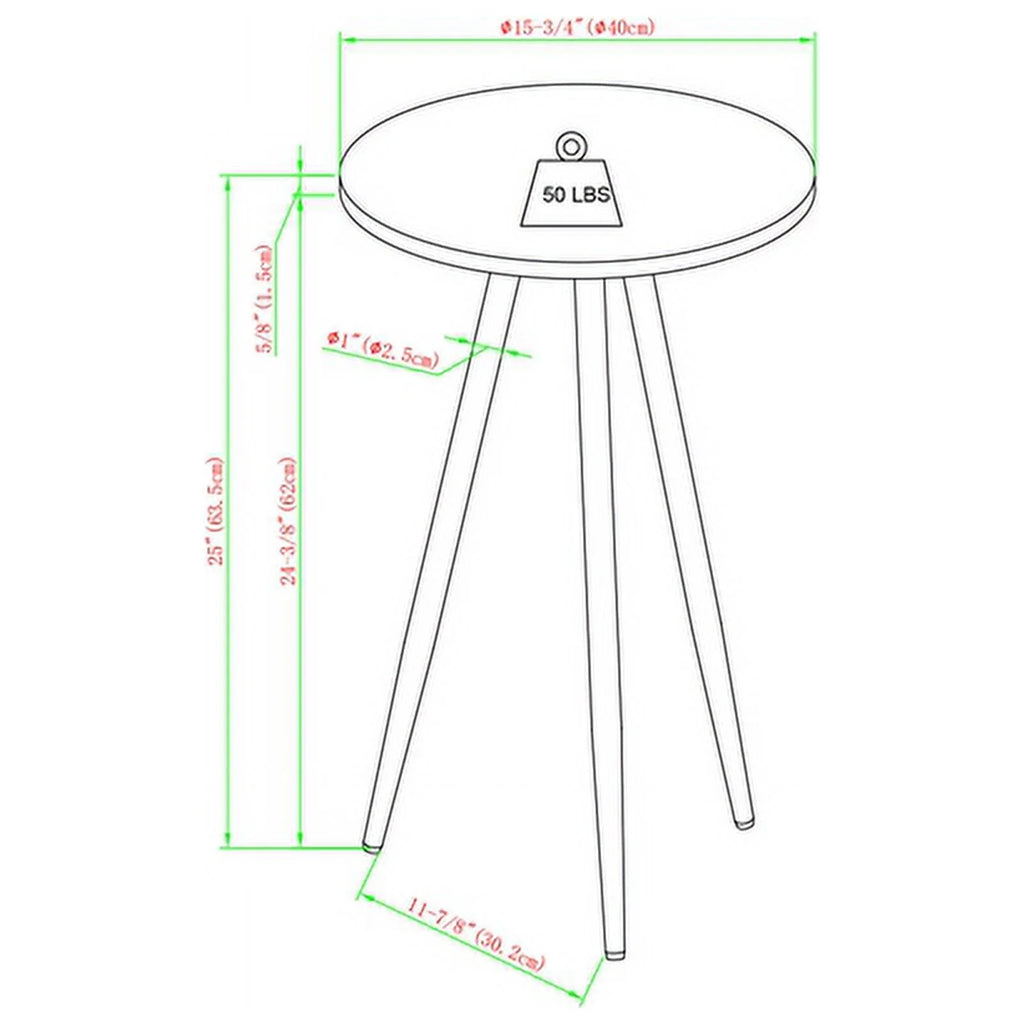 16" 3-Leg Wood Side Table I612