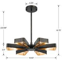 Bronze Gold 6-Light Sconce D37554