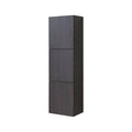 High Gloss Gray Oak Linen Side Cabinet with Three Doors Z948