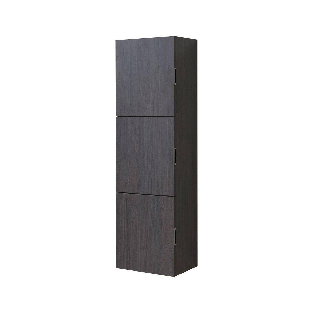 High Gloss Gray Oak Linen Side Cabinet with Three Doors Z948