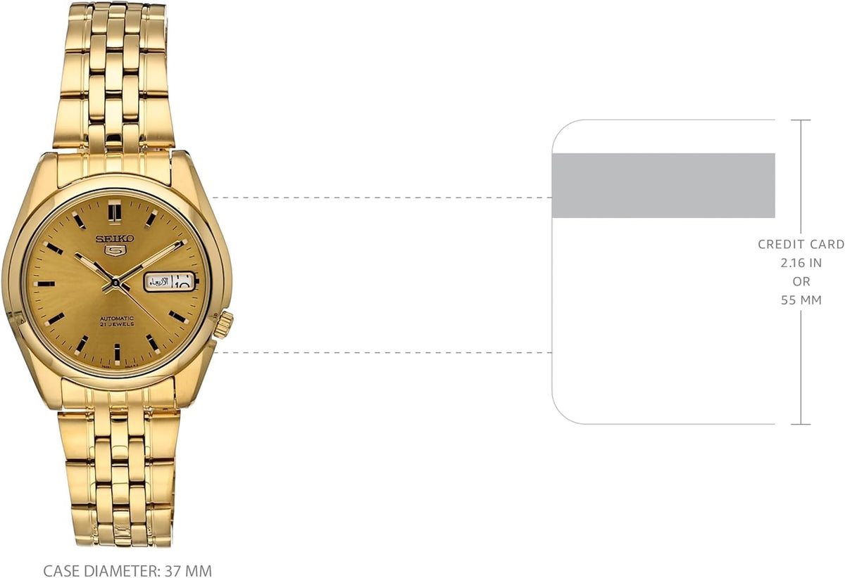 Gold Dial Gold-Tone Stainless Steel Automatic Watch S139