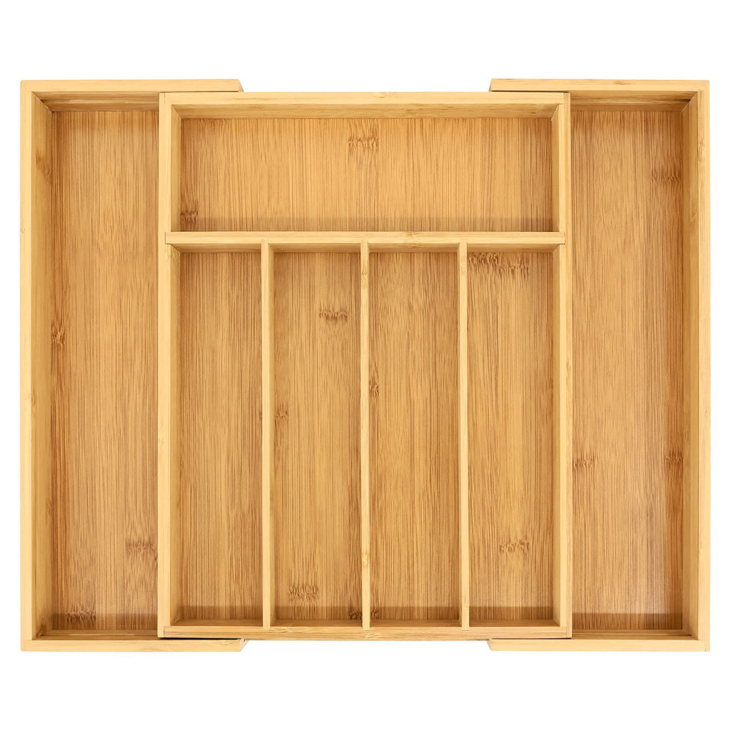 Bamboo Expandable Drawer Organizer with Dividers, Brown A18860