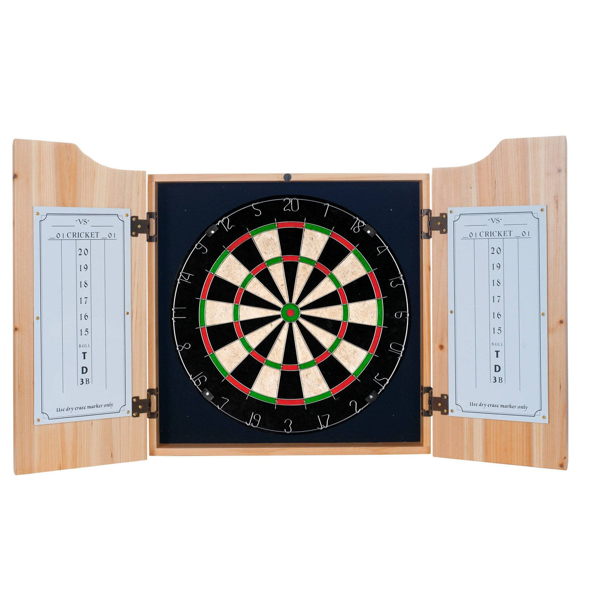Dart Cabinet Set with Darts and Board W3902