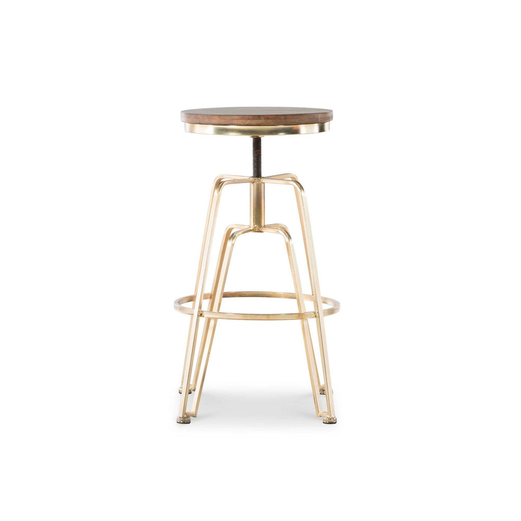 Adjustable Wood and Metal Stool O55557
