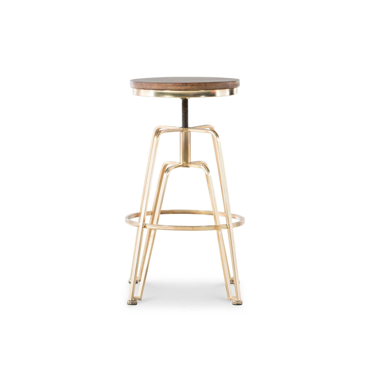 Adjustable Wood and Metal Stool O55557