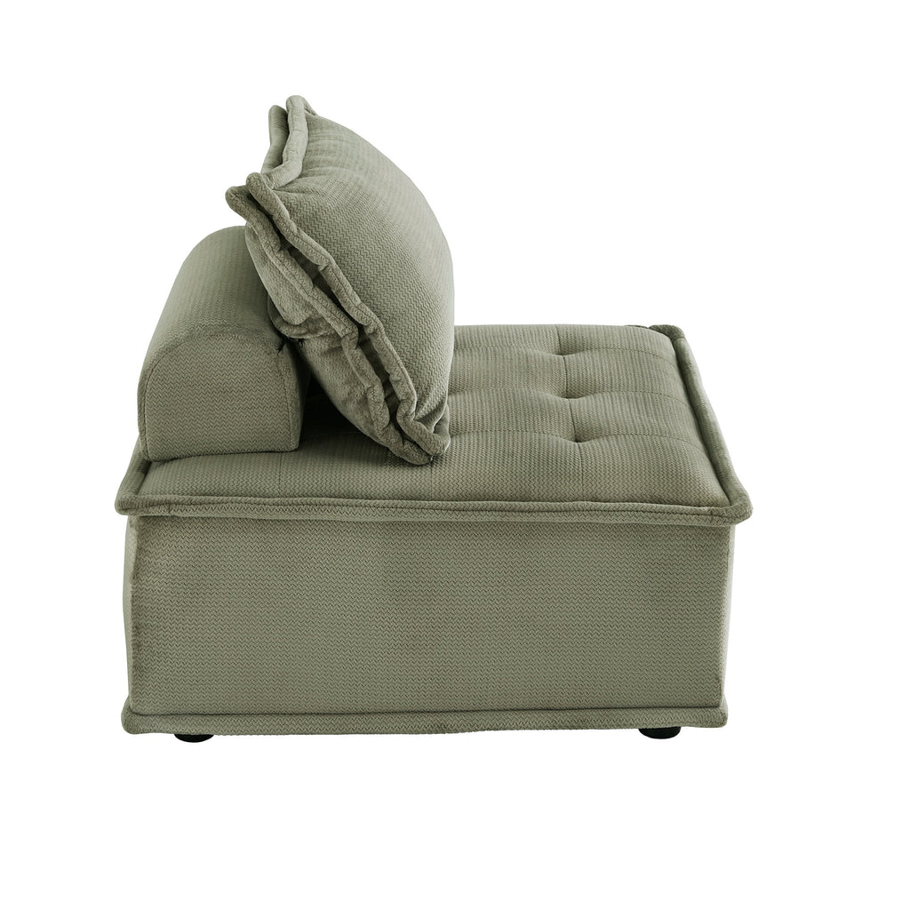 Moss Green Velvet Tufted Accent Chair A658