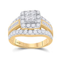 14kt Yellow Gold Princess Diamond Cluster Ring Size 6 K1388