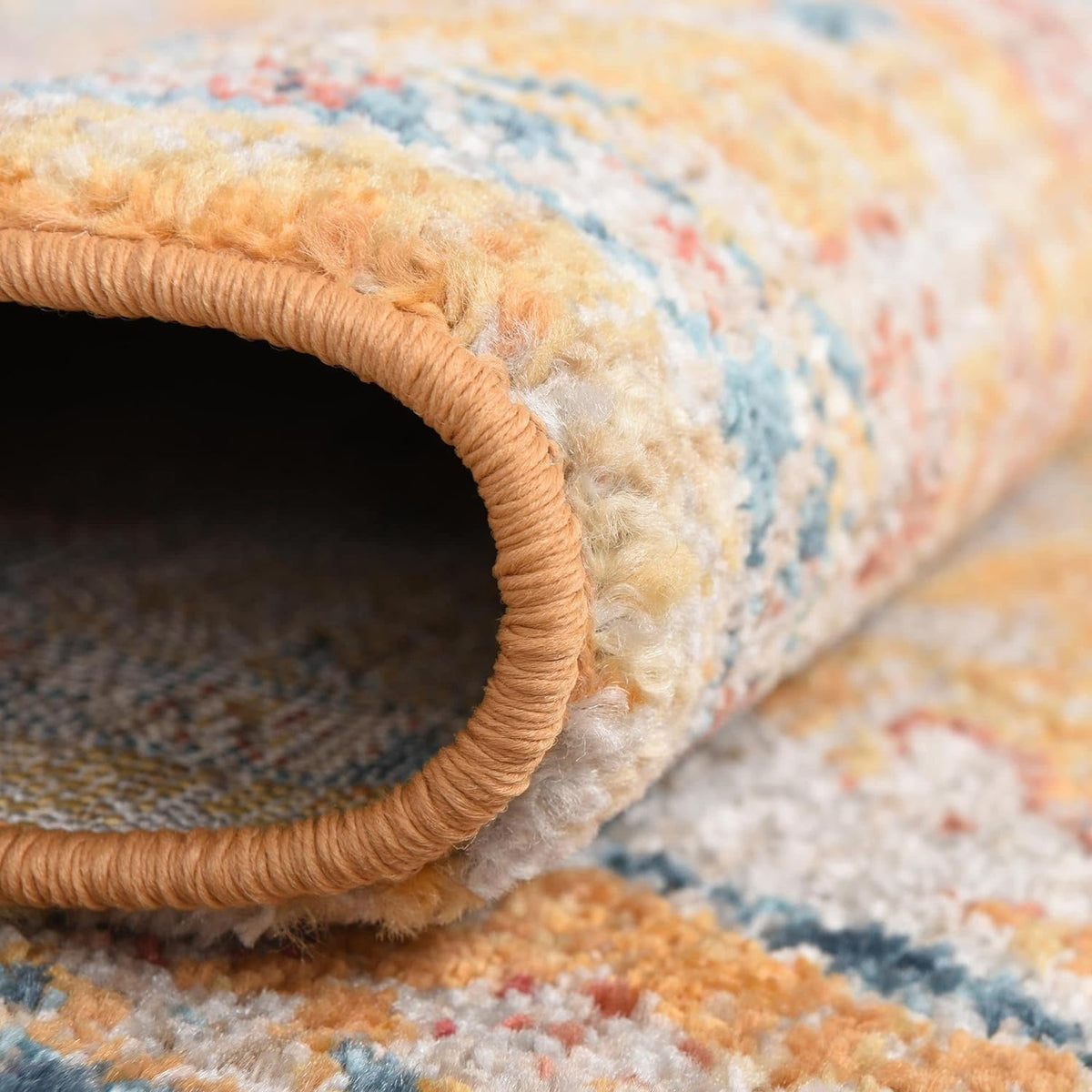 Yellow Octagon Rug B7795