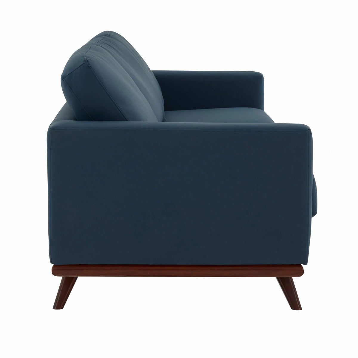 Navy Blue Leather 3 Seater Sofa A160
