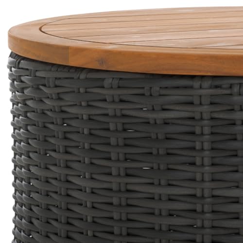 Natural Brown Faux Wicker Storage Coffee Table Z970