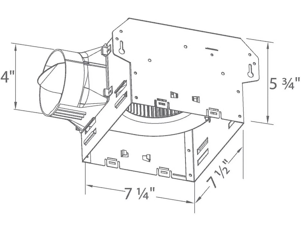 80 CFM Single Speed Exhaust Bath Fan C3400
