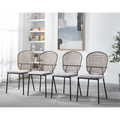 Gray and Black Dining Chairs, Set of 4 H544