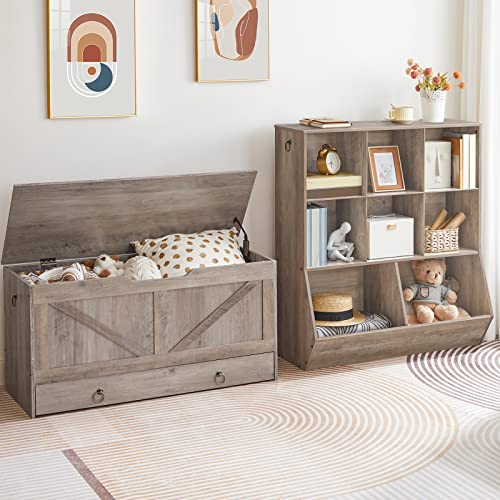 Kids Bookshelf, 8 Cubicles, Rustic Brown O91987