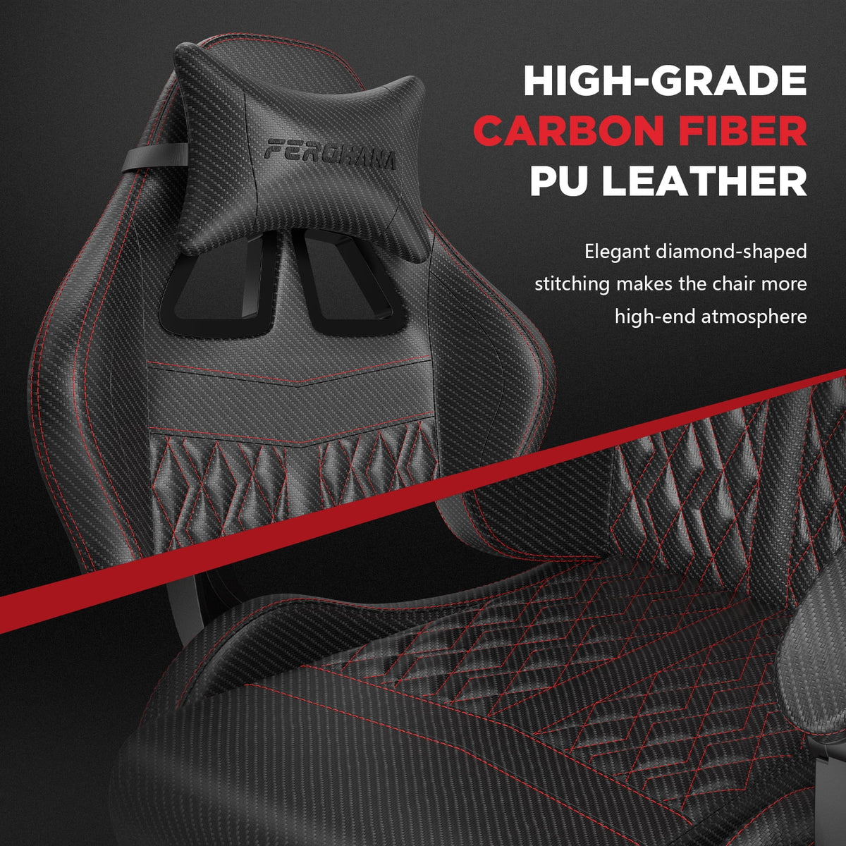 Black Gaming Chair with Footrest and Massage Lumbar Support I66028