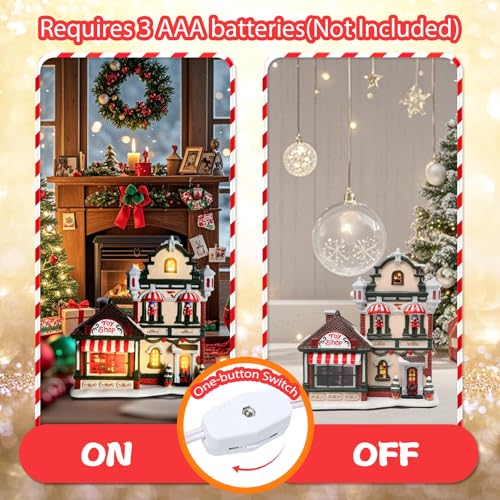 Ceramic Village House with LED Light G6671