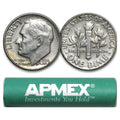 50-Coin Roll 90% Silver Roosevelt Dimes Avg Circ T26510