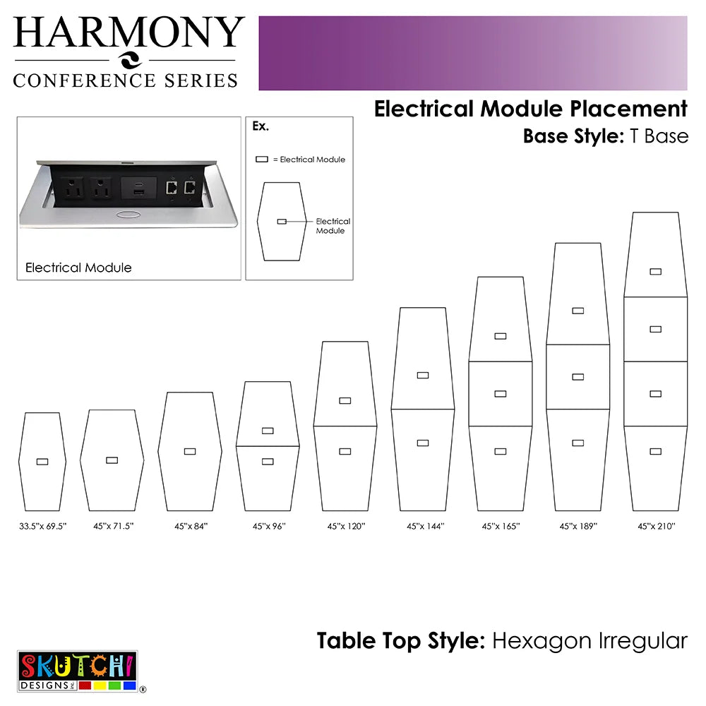 12 Person Modular Hexagon Conference Table Y34546