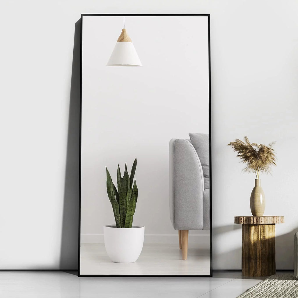 65" × 24" Black Full Length Mirror E8898