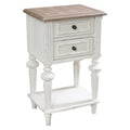 Oak Veneer Two-Drawer Side Table B873