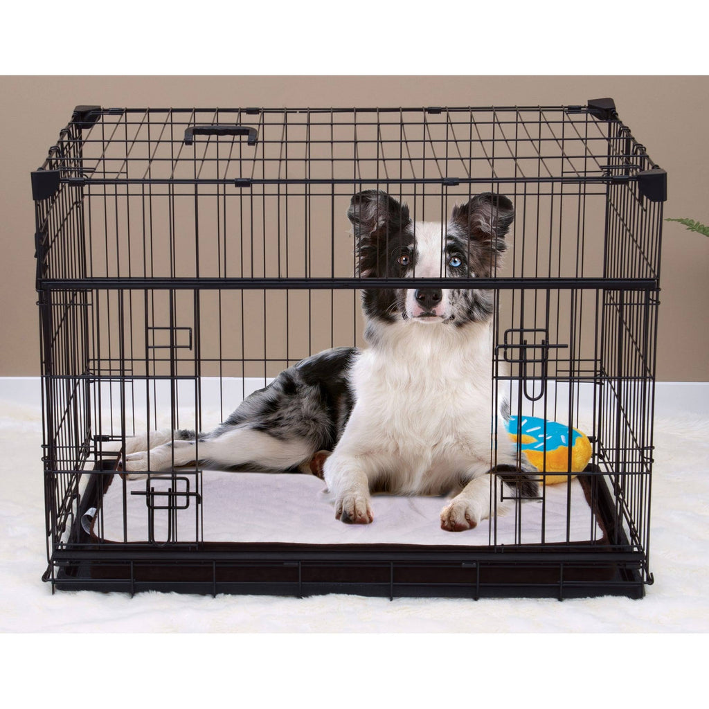 36 inch Sliding Double Door Wire Dog Crate Q344
