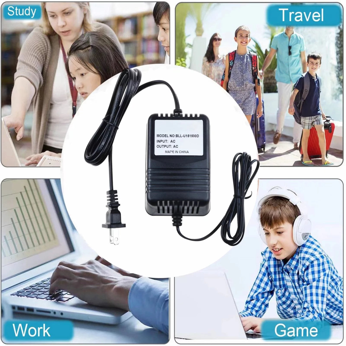 12V AC to AC Adapter Power Supply Cord Charger A783220