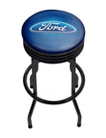Black Ribbed Bar Stool J21730