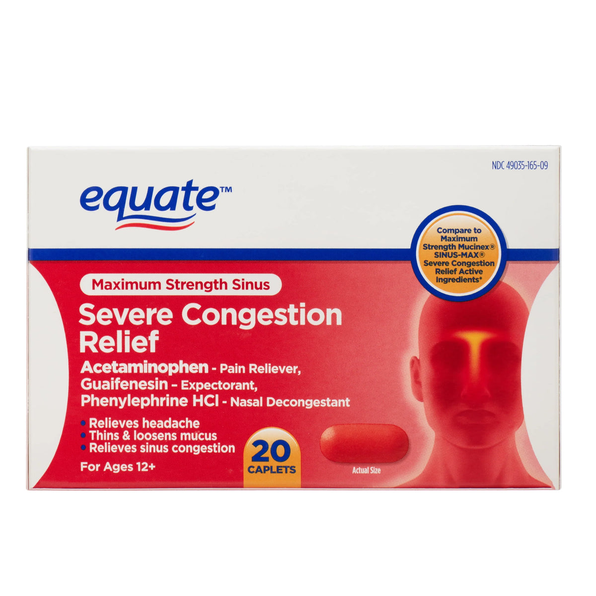 20 Count Sinus Congestion Relief Caplets S7942