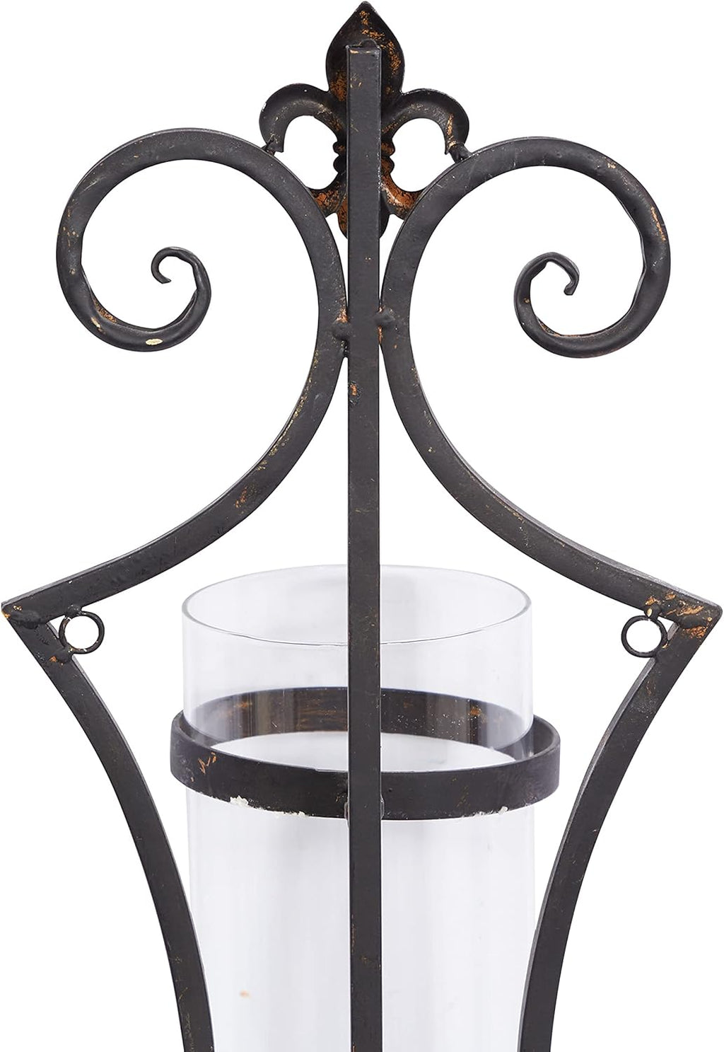 Metal Glass Candle Sconce, 7 by 27-Inch J973901