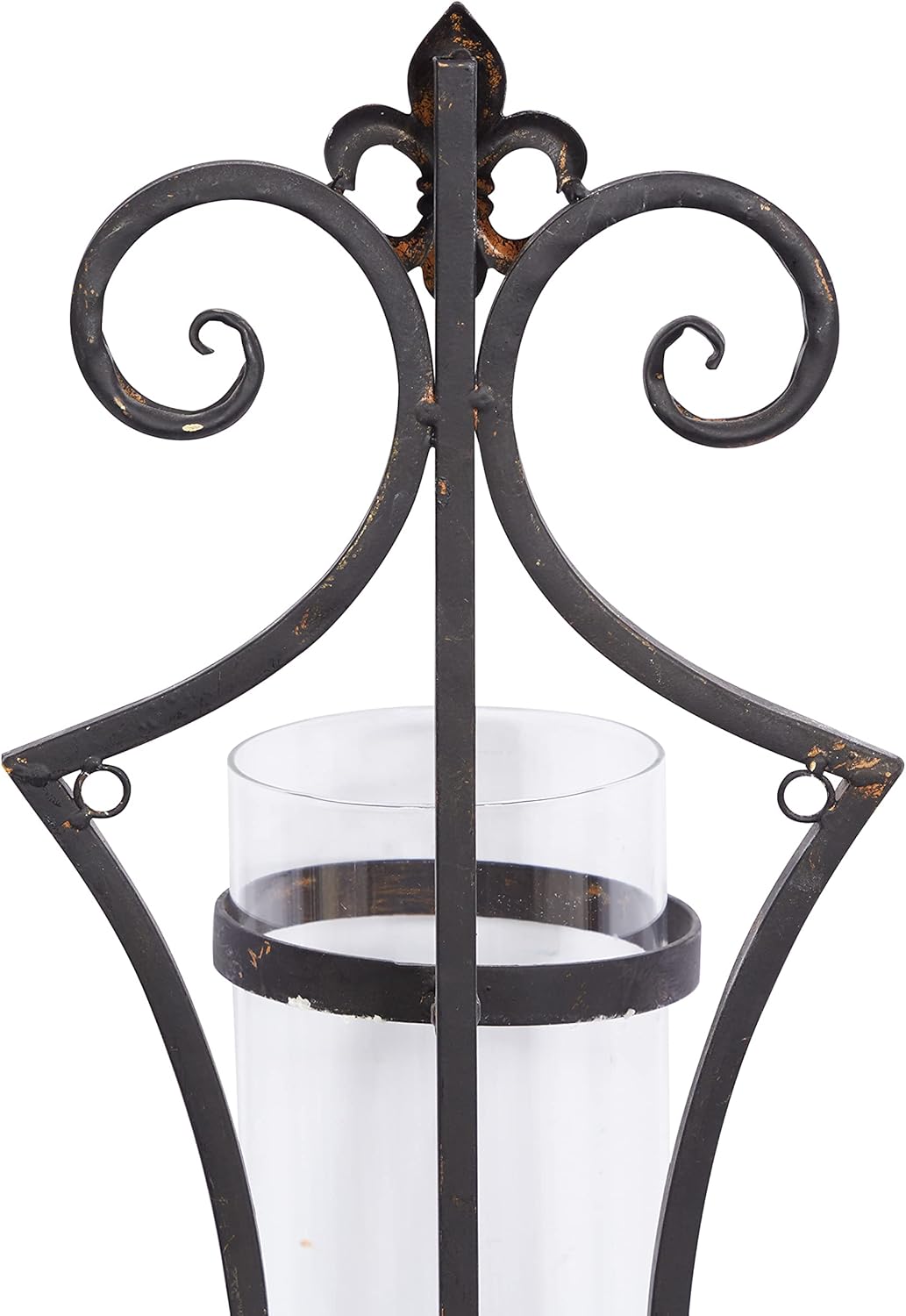 Metal Glass Candle Sconce, 7 by 27-Inch J973901