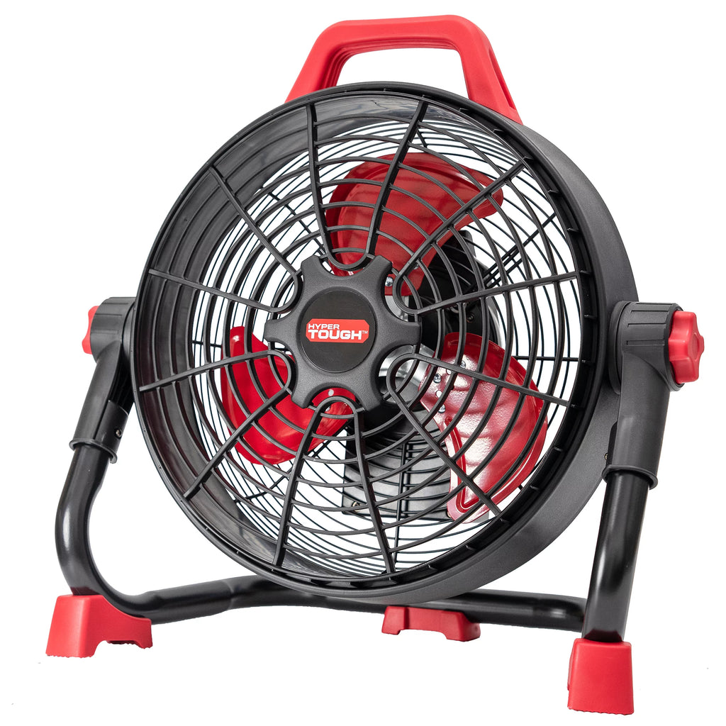 12 inch Rechargeable Battery Powered Floor Fan Black J848