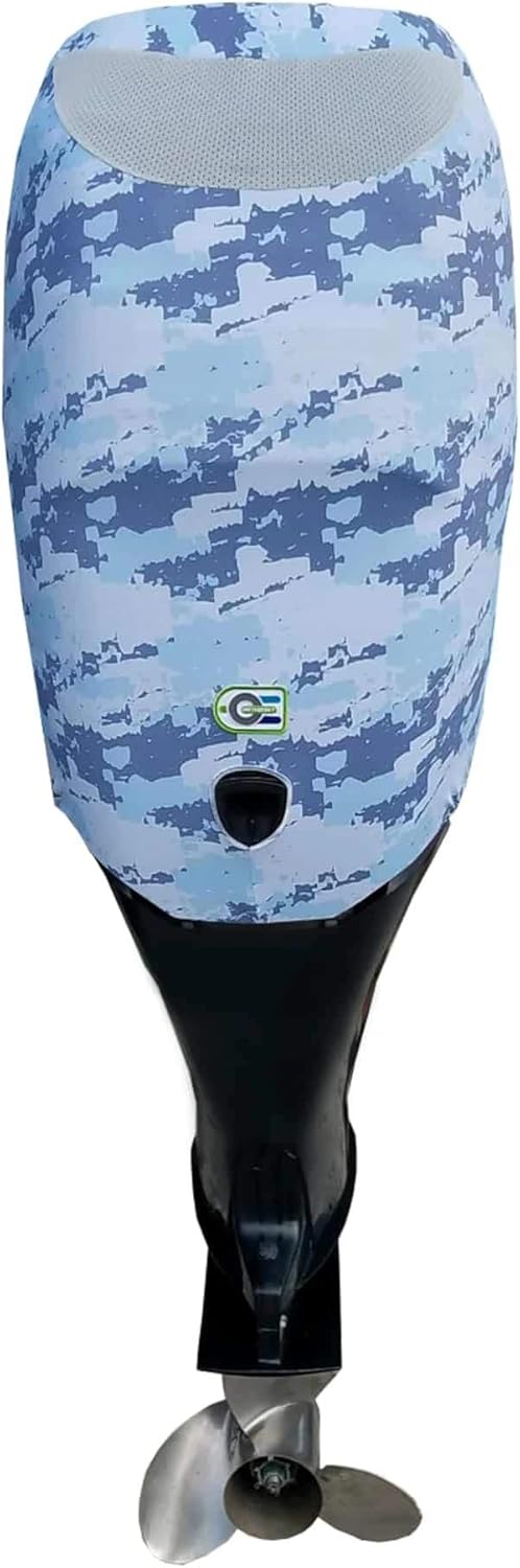 Blue Digital Camo Outboard Motor Cover U374257