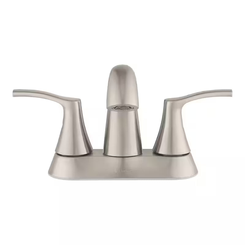 4 in. Centerset Double-Handle High-Arc Bathroom Faucet in Brushed Nickel A236
