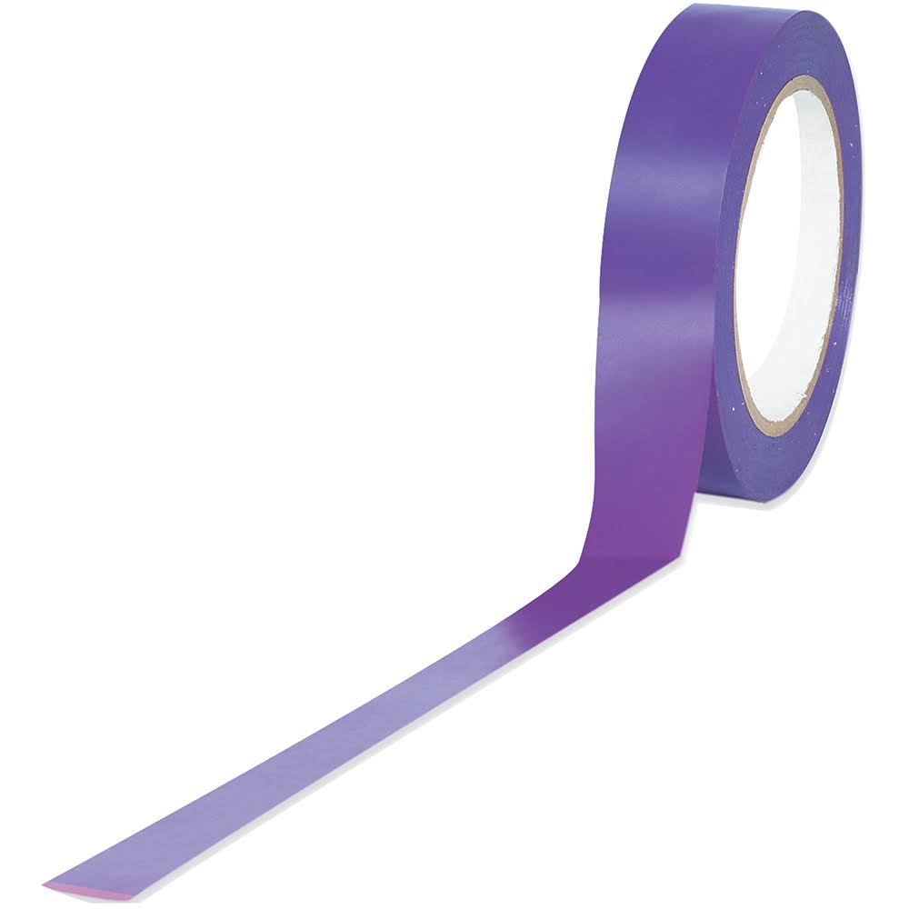 Purple Solid Vinyl Safety Tape, 1 x 22 x 36 yds, 48/Case H103054