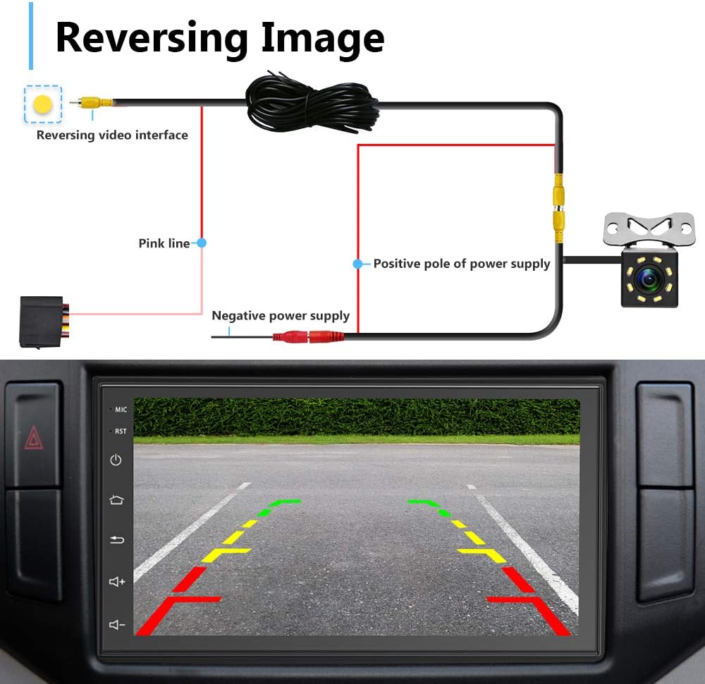 Double Din Touch Screen Car Stereo with Backup Camera T83408