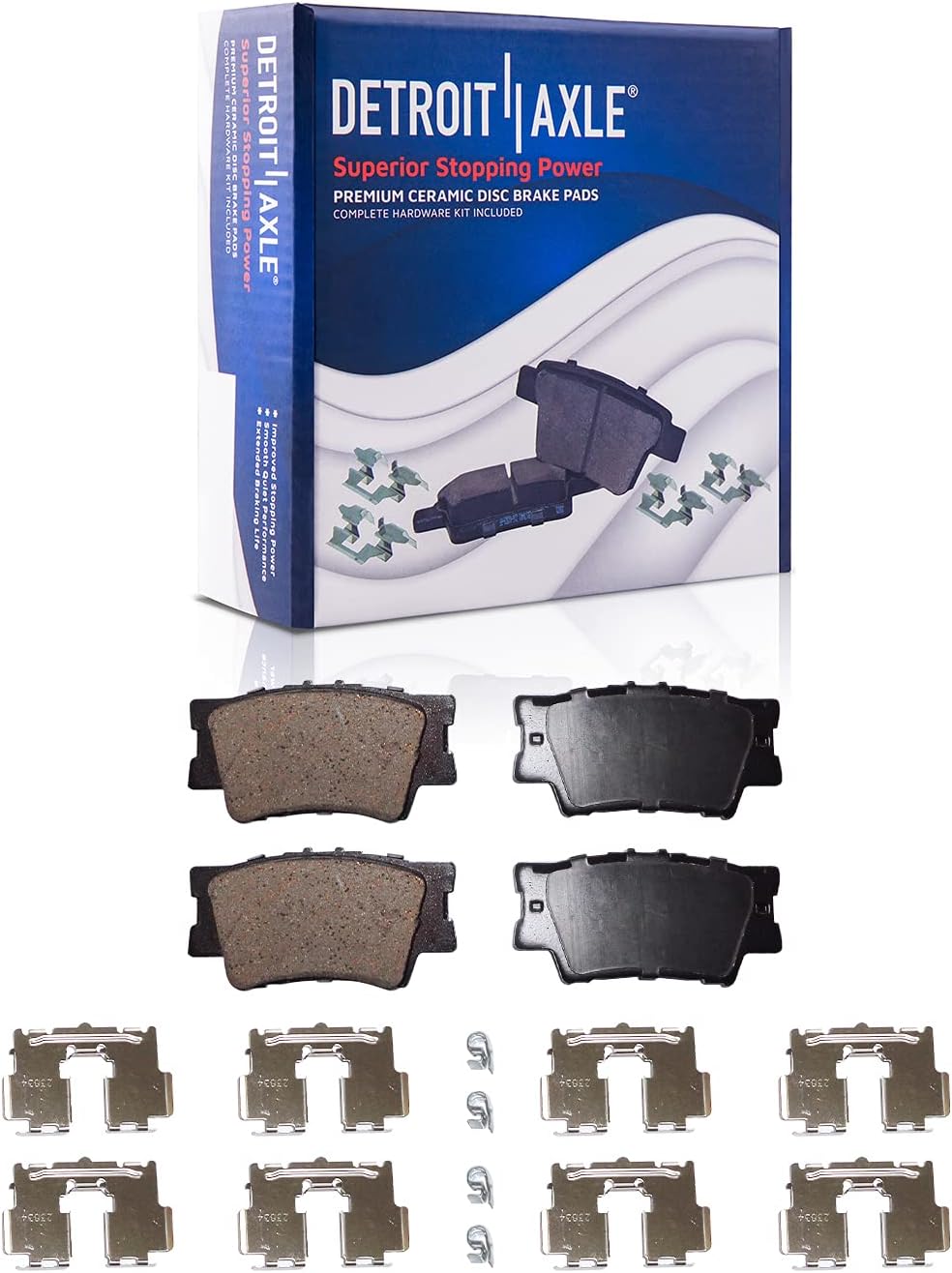 Front and Rear Disc Brake Rotors + Ceramic Brake Pads 8pc Set G153344