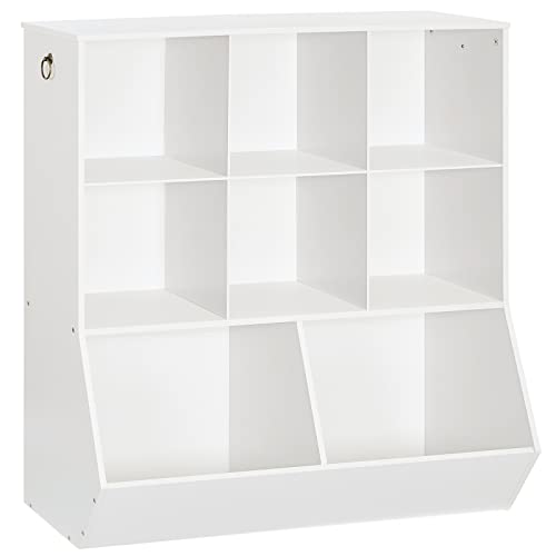 Kids Bookshelf, 8 Cubicles, Rustic Brown O91987