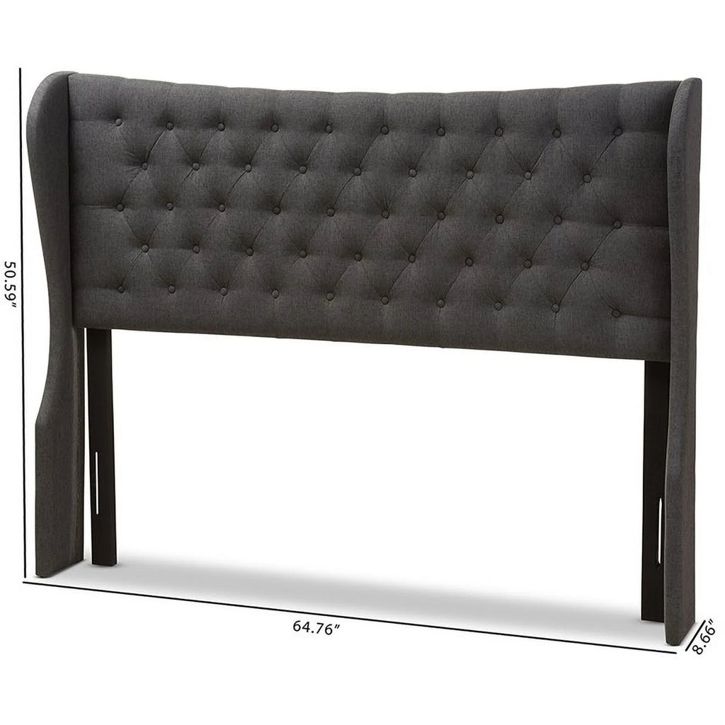 Queen Winged Panel Headboard in Dark Gray K466924