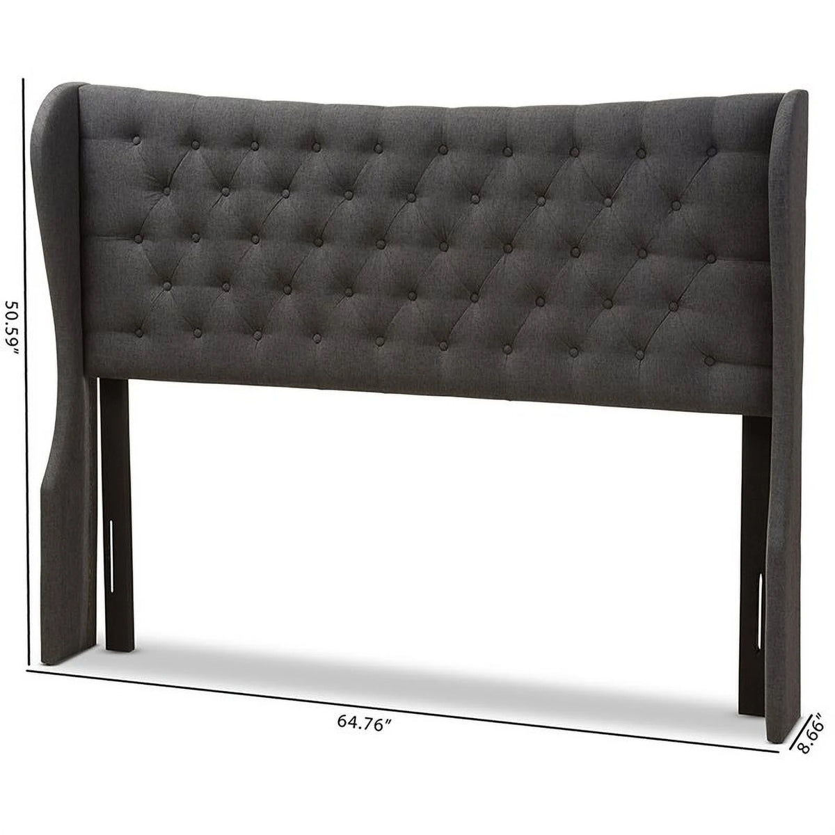 Queen Winged Panel Headboard in Dark Gray K466924
