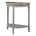 Contemporary Stone Console Table in Gray Oak and Gray J767