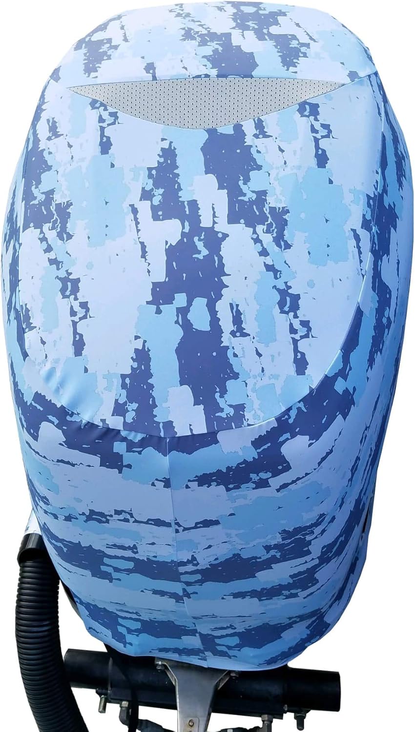 Blue Digital Camo Outboard Motor Cover U374257